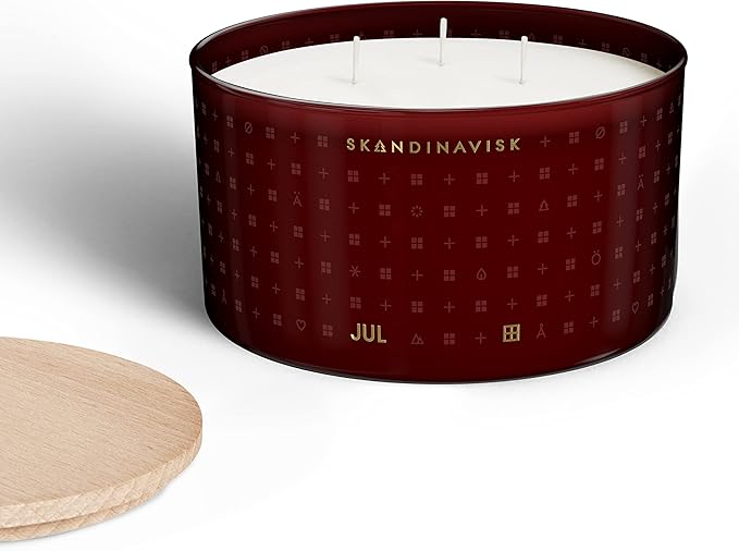 Skandinavisk White Christmas Giftset of 2 Scented Candles. JUL 'Christmas' and SNÖ 'Snow'. Vegan Formula. 2 x 3.17 oz. Gift Set