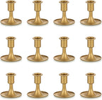 Sziqiqi Vintage Gold Candle Holder for Candlesticks Taper Candles - Candle Stick Candelabra Decorative Table Centerpiece for Wedding Candlelight Dinner Bridal Showers Party Decor