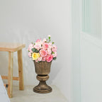 Athena Collection 20''H Garden Plastic Urn Vintage Tall Planter Urn Patio Large Flower Pot Porch Planter Large Planter for Indoor Outdoor Plant, Bronze