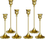 Candlestick Holders Gold, 6 Packs Taper Candle Holder for Candlesticks, Candle Sticks Holder Decor for Home Decor