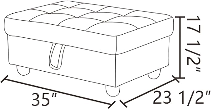 Ottoman Rectangular Storage Ottoman Bench, Flannel Footrest Stool Footstool with Lid for Living Room, Bedroom, Entryway, Gray, 35"x23.5"x17.5"
