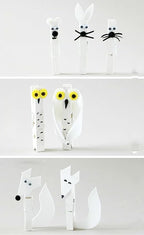 DECORA 3.5cm Sturdy White Wooden Mini Clothespin Photo Clips Pack of 200