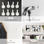 HPNIUB Modern Abstract Geometric Wall Art, Black & White Canvas Neutral Prints, Minimalist Bohemian Mid-Century Wall Art for Hallway, Office Wall Decor- 16"x24"x3