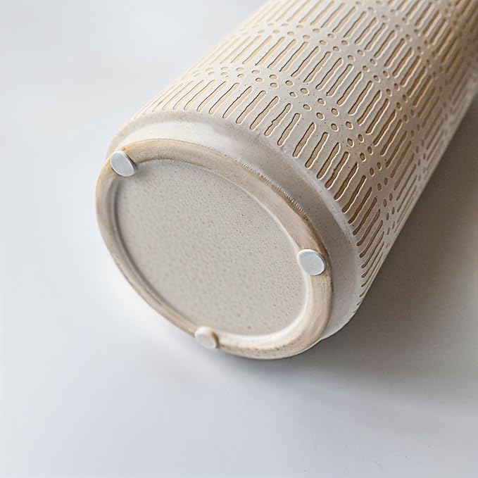 Farmhouse Large Ceramic Vase for Living Room Bedroom 15.75'' Flower Vase for Fake Plant Home Decor Office Table Shelf Fireplace Centerpieces Retro Vintage Classic Modern Rustic