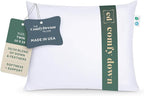 ComfyDown 50/50 Down Feather Blend ComfyDream Bed Pillow for Sleeping, Egyptian Cotton Cover, Made in USA, Twin Size