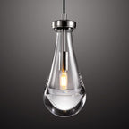 Modern Brushed Nickel Pendant Lights, Raindrop Pendant Light, Pendant Lights Kitchen Island, Interior Pendant Light in The Kitchen Island Living Room Bedroom Bathroom, Including Bulb