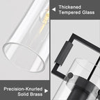 Modern Black Knurled Kitchen Island Pendant Lights 2 Pack,12'' Glass Island Pendant Light,Farmhouses Pendant Light, for Kitchen,Dining Room,Bathroom,Bulbs Included