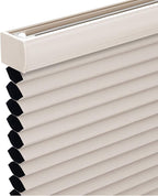 Changshade Cordless Cellular Shades, Blackout Honeycomb Shades for Windows, Pull Down Pleated Blinds, Easy to Install for Indoor Windows and French Doors,21" W x 36" H, Beige