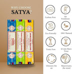 Satya Natural Incense Sticks Assortment – 12 Pack, 15g Each – Hand Rolled in India – Aromatherapy, Meditation, Yoga, Relaxation, Stress Relief, Home Fragrance