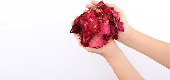 Dried Flower Red Rose Biodegradable Confetti - Real Flower Petals for Weddings, Flower Girl Toss, Wedding Send Off Ideas, Party Table Decoration | Boxed - 8oz (0.5lbs)