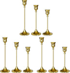 Candlestick Holders Gold, 9 Packs Taper Candle Holder for Candlesticks, Candle Sticks Holder Decor for Home Decor