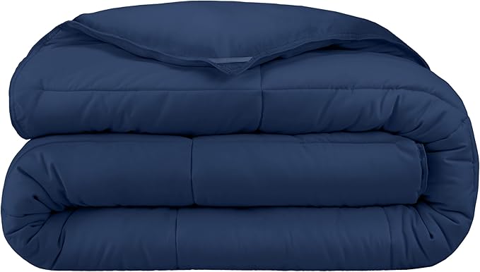 Bare Home Duvet Insert Comforter - Full Size - Goose Down Alternative - Ultra-Soft - Premium 1800 Series - All Season Warmth - Bedding Comforter (Full, Dark Blue)