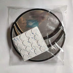 5 pcs Scandinavian Natural Decor Acrylic Moonphase Mirrors Interior Design Wooden Moon Phase Mirror Bohemian Wall Decoration for Home Living Room Bedroom Decor - No Need to Punch (Black)