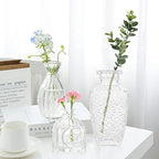 Bud Vases- Set of 10 Small Flower Glass Vases for Centerpieces, Cute Clear Crystal Bud Glass in Bulk, Mini Vintage Design for Wedding Decorations Party Table Flower Decor