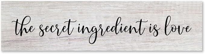 Generic Funny Wood Sign The Secret Ingredient is Love Rustic Wooden Hanging Sign Home Farmhouse Kitchen Wall Decoration 16 x 4 Inch