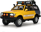 Toy Cars for Boys Diecast Cars 1 24 Scale Compatible with Land Cruiser LC80 Car Model Collectible,Pull Back Toy Car with Lights and Sounds,Toy Cars for Boys Age 4-7（Yellow）
