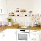 AZSKY Nursery Book Shelves 24 Inch Rustic Natural Wood Floating Shelves,Wall Book Shelves for Farmhouse,Bathroom Décor,Kitchen Spice Rack or Book Shelf Organizer for Home Décor,a Set of 3 Same Sizes