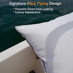 Luxury Hungarian White Goose Down Pillows Standard Size (Pack of 2) - 750 Fill Power - 500 Thread Count 100% Cotton Shell - Soft and Support Down Bed Pillow for Sleeping - Standard (20 x 26”)