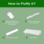 JJDANFILL Full Size Bed Wedge Pillow Plus for Sleeping, Headboard Pillow/Bed Gap Filler/Mattress Wedge Close The Gap (0-8"), Between Your Headboard and Mattress. (54"*10"*6")