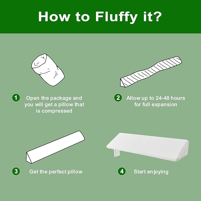 JJDANFILL King Size Bed Wedge Pillow Plus for Sleeping, Headboard Pillow/Bed Gap Filler/Mattress Wedge Close The Gap (0-8"), Between Your Headboard and Mattress. (76"*10"*6")