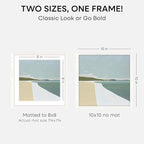 Homeforia 10x10 White Picture Frame, High-End Oak 10 x 10 Square Wooden Frames with Mat 8 by 8 Photo, 10by10 Wood Frame Matted to 8x8 Print, Wall or Tabletop Frames, Tempered Glass, Wall Kit, Set of 1