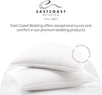 East Coast Bedding Pure Dream Firm Pillow - King Pillows Medium Support, King Size 20x36 Inch Goose Feather Down Pillows, 100% Cotton Shell, Set of 2