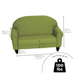 Children's Factory As We Grow Toddler Sofa, Flexible Seating for Daycare or Preschool, Kids Reading Couch, Playroom Furniture, Sage