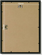 Vittanly 12x16 Picture Frames Set of 9, Shatter Resistant Plexiglass, Display 11x14 Pictures with Mat or 12x16 without Mat, Photo Frames for Wall Mount, Engineered Wood, Black