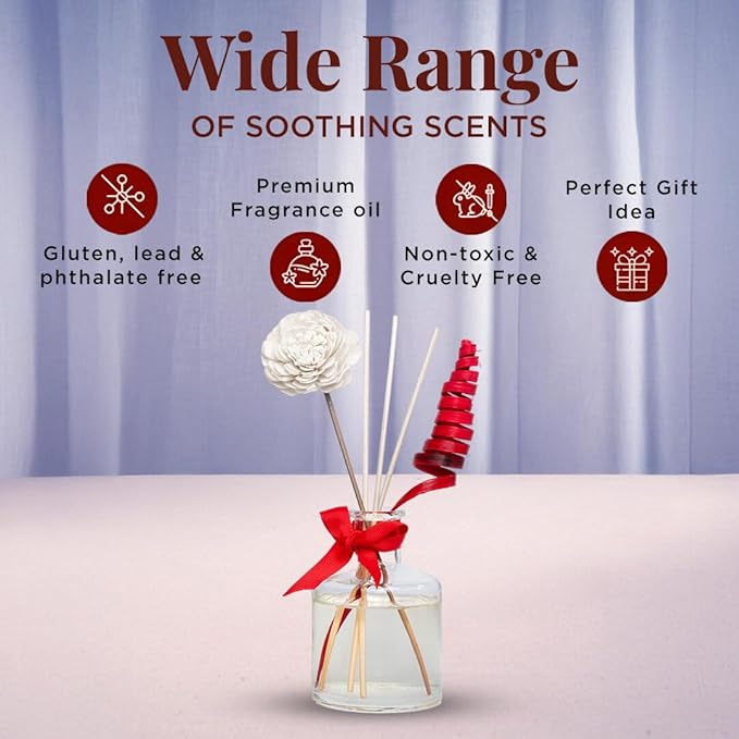 Folkulture Reed Diffusers for Home, 5 oz | Vanilla Scent Diffuser Oil with Sticks for Bathroom Decor Accessories, Living Room, Office, Desk| Natural Essential Oils | Housewarming Gifts | Vanilla