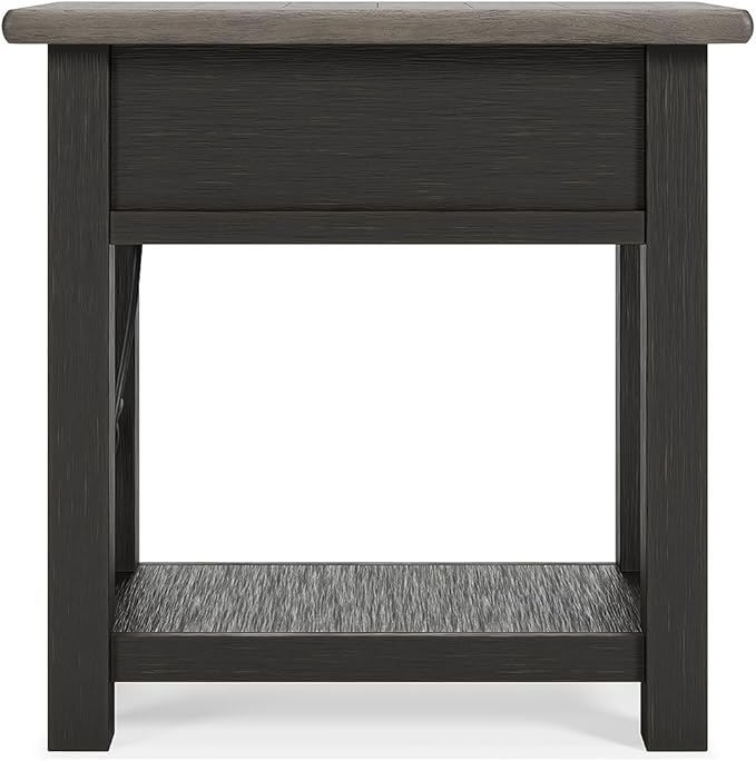 Signature Design by Ashley Tyler Creek Chair Side End Table, Light Brown & Whitewash