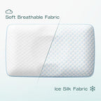 Memory Foam Bed Pillow for Pressure Relief - Memory Foam Neck Pillow with Removable Cooling & Soft Cover – Two-Sided, Contour Orthopedic Bed Pillow for Side Back Stomach Sleeper
