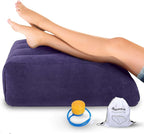 Leg Elevation Pillow, Inflatable Wedge Pillows for Sleeping, Knee Pillow for Legs Relax Muscles and Comfort Reduce Swelling,Injury,Recovery (25.5 x 23.5 x 8.5 inches)