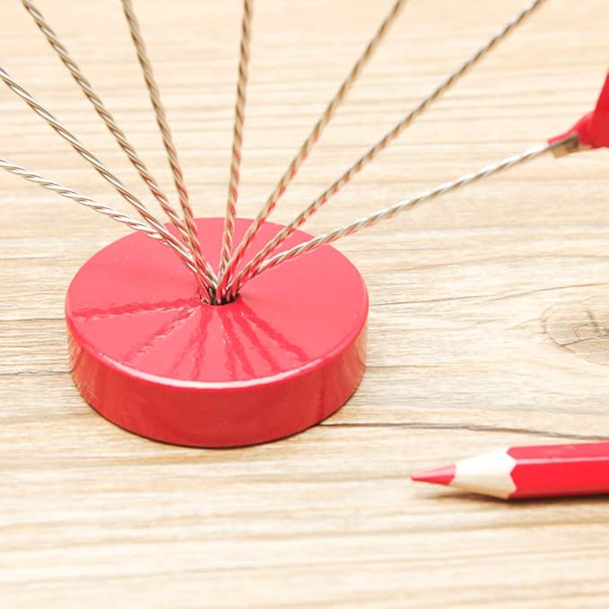 8-Branch Family Tree Picture Frame Holder, Card Photo Clips Holder Desk Stand for Memo Paper Note Photo Christmas Wedding Card Display (Red Heart)