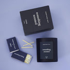 Literie NYC Inspired Scented Candle: Something Scented (Something Navy) - Magnolia & Sandalwood Scent, 9oz, 50 Hour Burn, Vegan Soy & Coconut Blend Candle for Home Decor, Gift for Women & Men