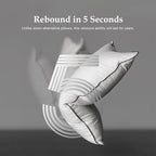 DWR Luxury Goose Feather Down Core Pillow Surrounded by Polyester - Set of 1 - King Size(20"x36") - Medium Firm - 100% Organic Cotton