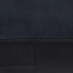 Square Shaped Buffalo Leather Handmade Eco-Friendly Black Pouf - Square Pouf, 21" x 21" x 12", Geometric Pouf, Buffalo Leather Pouf, Recycled Foam with Fibre Fill Stuffed Pouf, Seating Pouf PF25