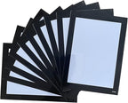 Magnetic Picture Frames with Black Border(4"X6",10 Pack),Magnet Photo Frame Pockets/Postcard Holder,Decorations for home/office/school/Classroom/party