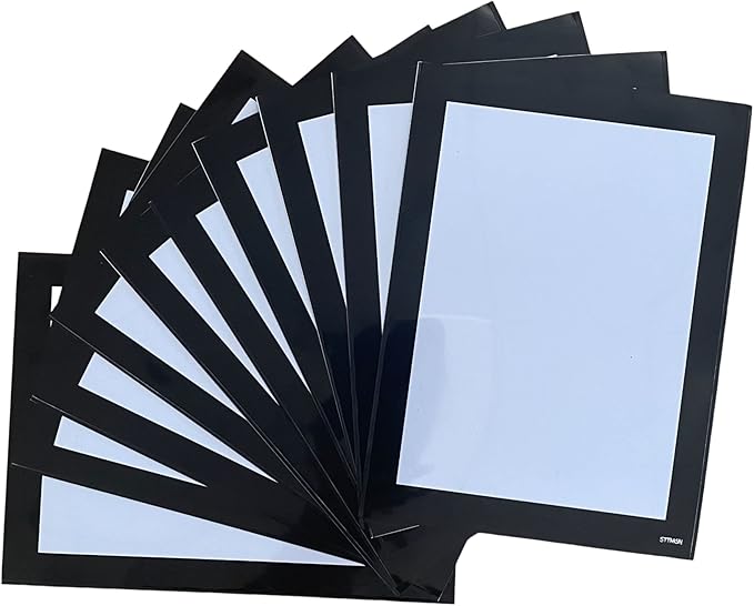 Magnetic Picture Frames with Black Border(4"X6",10 Pack),Magnet Photo Frame Pockets/Postcard Holder,Decorations for home/office/school/Classroom/party