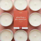Literie NYC Inspired Scented Candle: Pizza from a Guy Named Joe - Tomato & Basil Scent, 9oz, 50 Hour Burn, Vegan Soy & Coconut Blend Candle for Home Decor, Gift for Women & Men