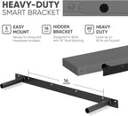 Homeforia Gray Floating Shelves for Wall, Premium Solid Wood Grey Shelf, Grey Bathroom Shelves, Heavy Duty Bracket, 30 x 6.5 x 1.75 inch, Set of 2
