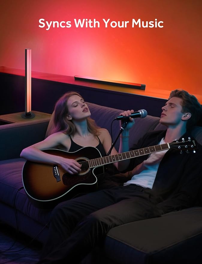 Smart LED Light Bars, RGB Light Bar for Room, 16 Million Colors & 213 Preset Modes Gaming Lights, Remote Control & App Control, Dynamic Music Sync Mode TV Backlight, USB Powered Ambient Lighting