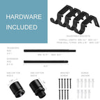 Curtain Rods for Windows 16 to 170 Inches Adjustable Length 1 Inch Diameter Window Curtain Rod with Aluminium Finials, Black