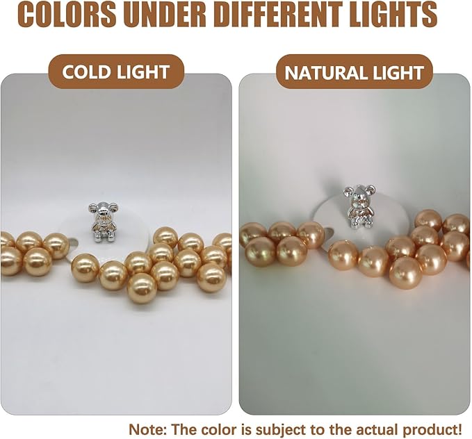 Brown Vase Filler | 150PCS Pearls Bead for Centerpieces Vases | 8/14/20 mm No Hole Beads, Fake Pearls for Wedding Birthday Theme Party Table Centerpieces Decor