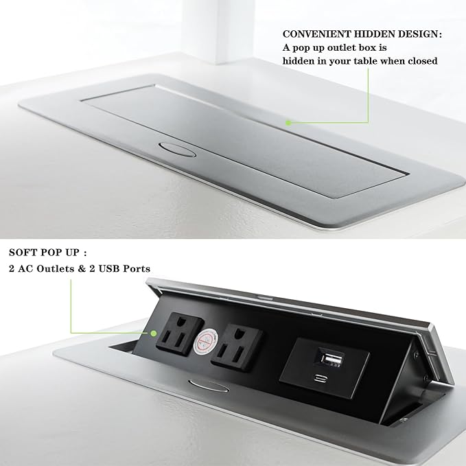 HIFYOBRO End Table with Flip Top Charging Station, Adjustable Shelf, Type-C & USB Port & Power outlets, Wooden Nightstand, Side Table with Storage for Living Room and Bedroom