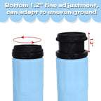 Children's Table and Chair Set Suitable for Boys and Girls Age 2-12 Height Adjustable Table top Can be Painted with 6 Seats Suitable for Family Learning Daily use (Sky blueBlue)