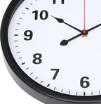 LEIKE Metal Wall Clock 14IN Black, Retro Silent Quartz Battery Operated, Decorative for Patio, Kitchen, Living Room, Bedroom, Pool