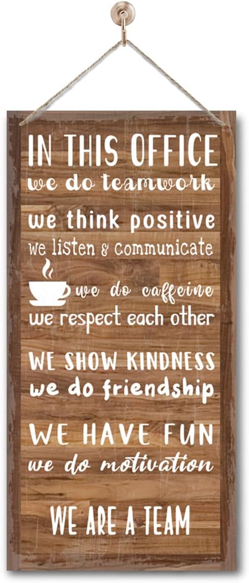 We Are A Team Motivational Signs - Hanging Wooden Team Gift, Quotes Wall Art For Leader I1
