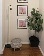 Oneach 63.75" Industrial LED Floor Lamp for Living Room Bedroom Reading Office Metal Minimalist Standing Lamp Tall Pole Lamps Office Black(Bulb not Included)