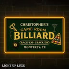Personalized Billiards Neon Signs, Custom UV Printed Billiard LED Lights Sign, Decorative Wall Art, Lounge, Garage, Man Cave, Bar, Gaming Room Decor, Gifts For Men, Dad, Father, Friends