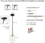 Black Brass Pendant Lights Kitchen Island - Clear Glass Pendant Light Fixture Multiple Stems Rods 3 Units 12 Inch 3 Units 4 Inch (1 Pack Black Brass Downrod)